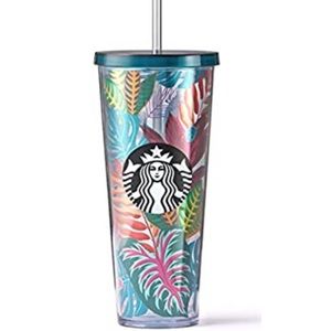 Starbucks Shiny Tropical Leaves Tumbler 2017